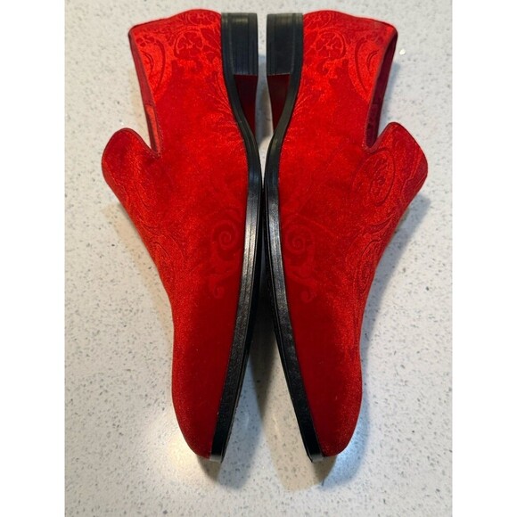 After Midnight Mens Embellished Velvet Formal Dress Loafers Shoes 10.5 Red 7017 main image 14